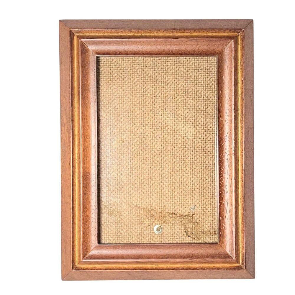 Vintage Brown Mahogany Wood Photo Picture Frame 4 X 6  Minimalist Cabin Core